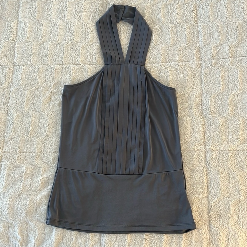 Silky smooth gray halter top